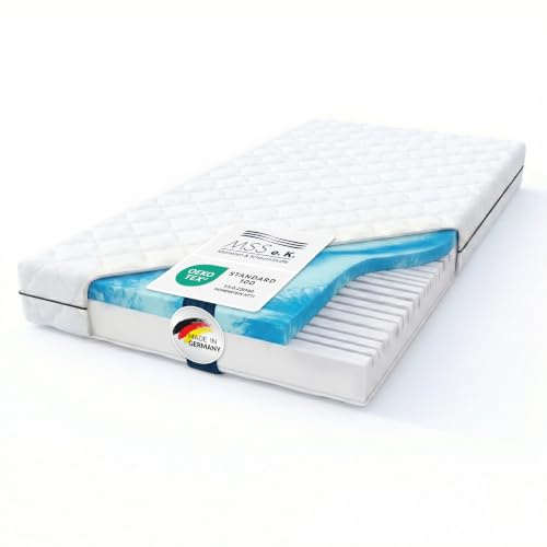 MSS e.K. 7 Zonen Gel-Kombimatratze BeActive 90x200 x 14 cm Härtegrad: H5 | NightGel-Schaum & Kaltschaum, Bezug abnehmbar und waschbar bei 60 Grad, OEKO-TEX, Made in Germany