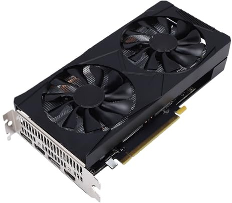 Naroote Tarjeta Gráfica para Juegos RTX 3060, Tarjeta de Vídeo PCIe 3.0 X16 de 6 GB GDDR6 de 192 bits con Ventiladores Duales y Trazado de Rayos, para Computadora de Escritorio para