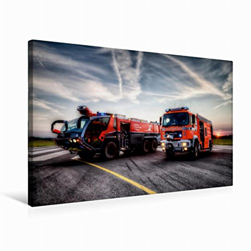 Premium Textil-Leinwand 75 x 50 cm Quer-Format FLF u TLF (Flughafen Braunschweig) | Wandbild, HD-Bild auf Keilrahmen, Fertigbild auf hochwertigem Vlies, Leinwanddruck von Markus Will