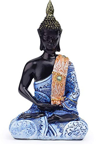 VOANZO Thai Buddha Meditating Peace Harmony Statue Home Décor