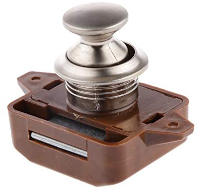 Chiavistello per armadietto, scrivania, cassetto, armadietto, cassetta delle poste, serratura a camma, serratura a pressione, per caravan, camper, barche, porte da 26 mm, foro di taglio – colore 1