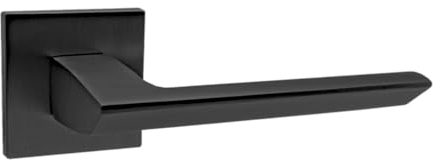 domino - Maniglia per porta ELENA-QR, colore nero, senza rosetta di serratura, set con rosette