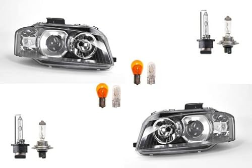 Johns, Scheinwerfer Xenon passend für Audi A3 8P ab 2003-2008 Leuchtmittel Set Li. Re