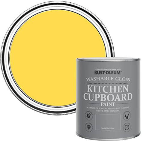 Rust-Oleum Yellow Kitchen Cupboard Paint in Gloss Finish - Lemon Sorbet 750ml