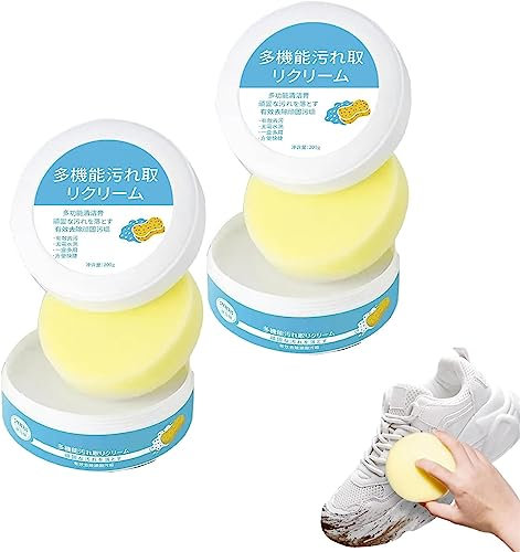 EXQST Weiße Schuhreinigungscreme Schuhe Whitening Reinigungscreme Weißer Schuhfleckenentferner Waschfreier Aufheller Schuhe Multifunktionale Reinigungscreme