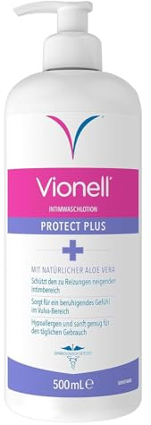 Vionell Protect Plus Intimwaschlotion für Frauen, mit Teebaumöl, 500ml | Intimreiniger, Antibakteriell, für die tägliche Intimhygiene, sanfte Reinigung & Schutz vor Gerüchen, gynäkologisch getestet