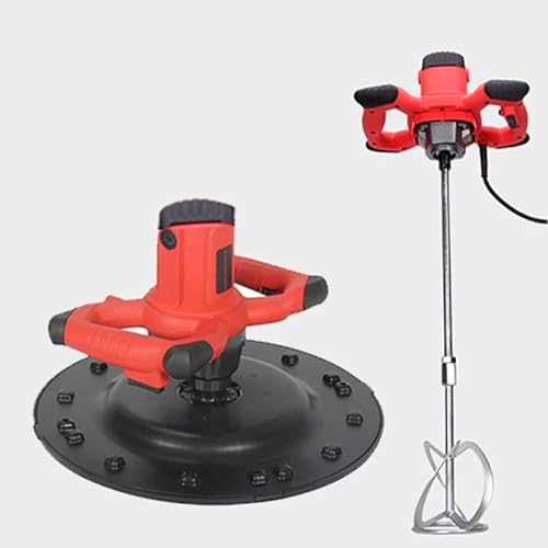 Truelle électrique de mortier de Ciment pour béton, Ponceuse portative pour cloisons sèches 1280 W, 80-200 TR/Min, truelle de mortier de Ciment pour béton à Vitesse Variable, Forte adhérence