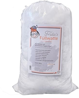 Frida’s Füllwatte Spitzenqualität Füllung Kissen Stopfwatte Füllmaterial Bastelwatte (1000, Gramm)