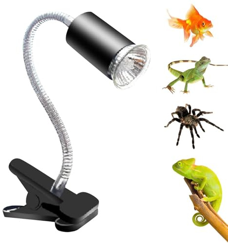 Akvarium värmelampa, vattensköldpaddslampor, justerbar klätterlampa för husdjur, akvarium sköldpadda tank, 360 graders hopfällbart UV-