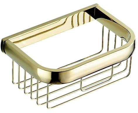 IMIKEYA Badezimmer-Essential Galvanisierter Duschkorb Aus Messing Seifen- Und Schwammaufbewahrung Zur Wandmontage 19 5 X 13 5 cm
