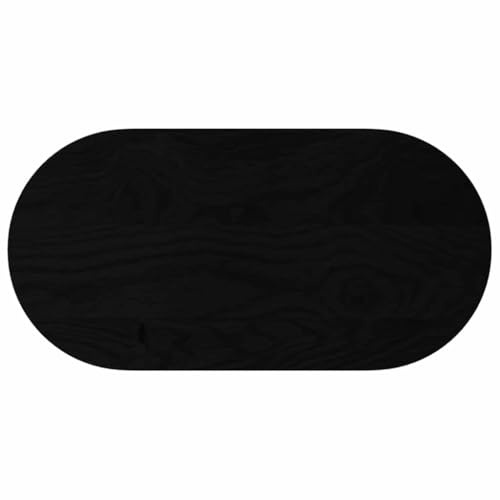 vidaXL Table Top Dark Brown 80x40x2 cm Solid Wood Oak Oval