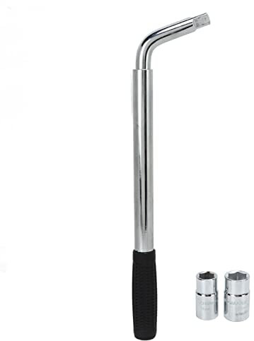 Zohisin Radmutternschlüssel gehärtet 42 0×13 0×4 Teleskop-Radmutternschlüssel mit Stecknüssen 17 19 mm 21 23 mm ausziehbarer Radschlüssel Reifenradmutternschlüssel Radschlüssel