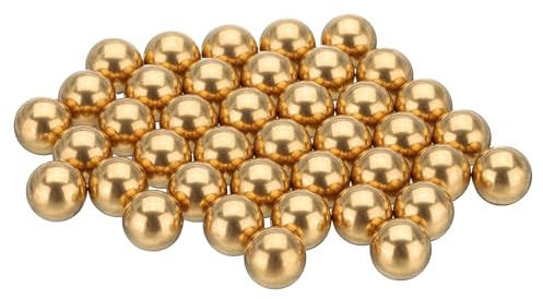 QUARKZMAN 40 Piezas de Bolas de Rodamiento de 10 mm de Latón H62 G100 de Precisión para Esferas Industriales, Maquinaria, Automoción y Proyectos de Bricolaje