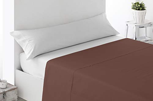 Miracle Home. Bettlaken, weich und bequem, 100% gebürstete Mikrofaser, knitterfrei und Anti-Peeling, 175 x 270 cm, für Betten mit 105 cm, Braun