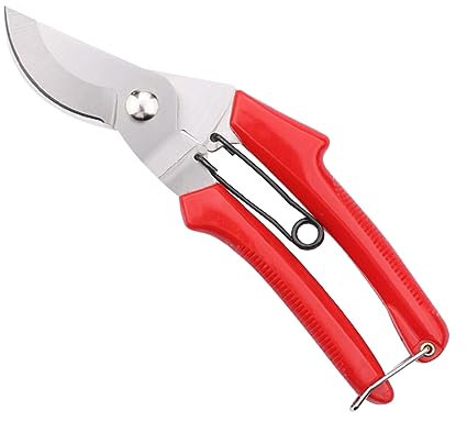 POPETPOP Tijeras De Jardinería Para Cortar Ramas De Frutas De Acero Inoxidable Color Rojo Prácticas Para Jardinería.