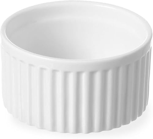 HENDI Ramequin, Blanc Éclatant, ø90 x (H)48 mm (Lot de 10)