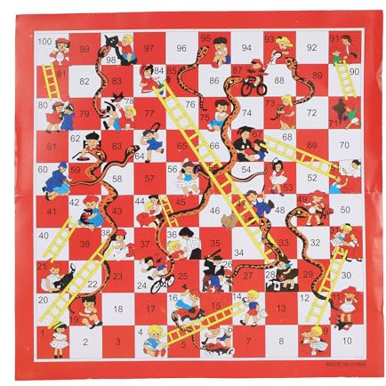 Juego de ajedrez Serpientes y Escaleras - Un entretenido Juego de Mesa Familiar para Viajes al Aire - Mejora Las relaciones y el Pensamiento estratégico - Diseño Compacto
