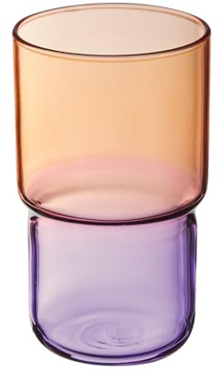 Luminarc - Collection Candy Mix - 6 Verres à eau colorés 32cl - Modèle Berlingot - Fabriqués en France - Emballage renforcé, Violet