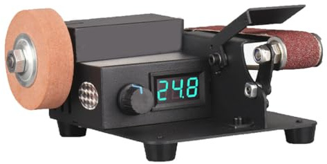 Máquina pulidora eléctrica pequeña de Banda lijadora, Totalmente automática, con 10 Bandas de Lijado para Trabajar la Madera y pulir Metales.