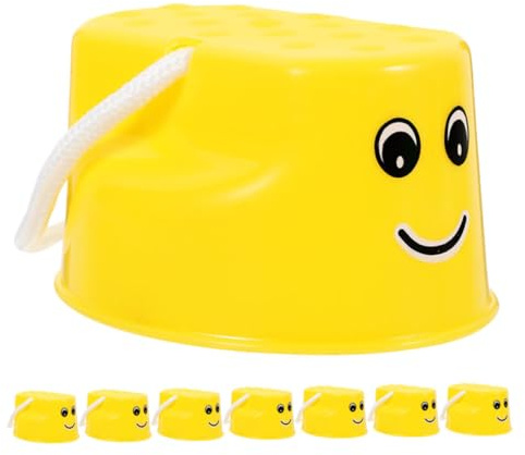 TOGEVAL 8 Stück Teiliges Gleichgewichts-Buckets aus Robustem Kunststoff Leichte Plattform-stelzen für Gleichgewichtstraining Motorikförderung und Outdoor-Spiel für Vorschule und