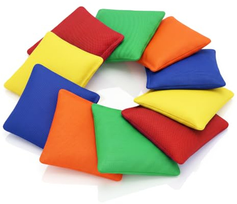 TranRantic 10 Pièces Sac Cornhole, Jeux de Lancer de Corn Hall | Sac de Cornhole pour les Jeux Exterieur Adulte, Activités Sportives Scolaires, Jeux De Jardin de Pratique de Vitesse