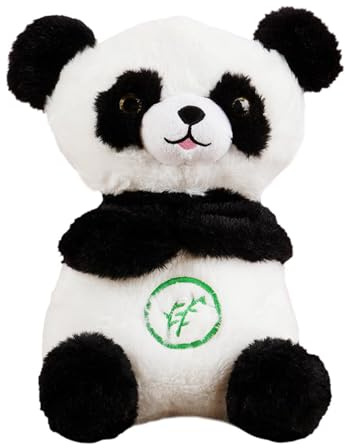 panda-plysch – plysch panda-ljudmaskin, LED-komfortleksak | interaktiv lugnande följeslagare | realistisk andningseffekt med mjuk för att stödja natten