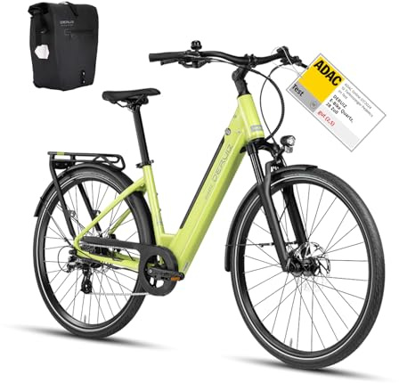 DERUIZ Quartz E-Bike Damen 28 Zoll Tiefeinsteiger, 8-Gang, 48V 13.4Ah Akku, bis zu 161 km, 55Nm Drehmoment, Hydraulische Scheibenbremsen, App, City & Trekking Elektrofahrrad für Damen & Herren