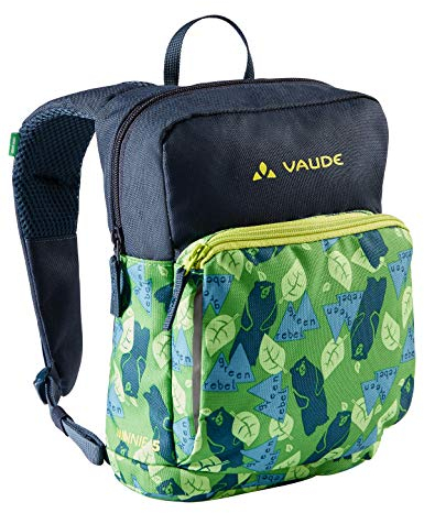 VAUDE Kinderrucksack Minnie für Jungen & Mädchen, komfortabler Wanderrucksack Kinder 5 L in Grün/Blau, Wetterfester Kindergartenrucksack mit viel Stauraum & reflektierende Elemente