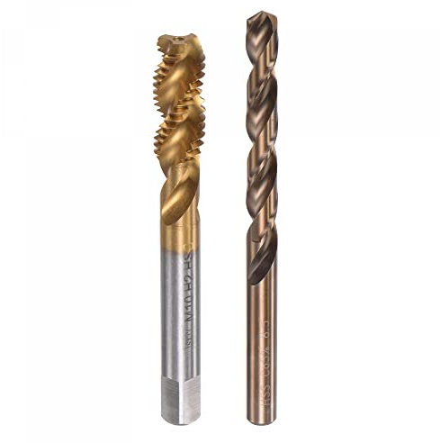 sourcing map M10 x 1,5 Spiralgewindebohrer 8,5mm Bohrer Set Metrisch M35 Schnellstahl Maschinengewindebohrer Bohrer Werkzeug