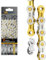 VG SPORTS Cadenas de bicicleta de 6/7/8/9/10/11 velocidades, cadenas de bicicleta ligeras medio huecas para bicicleta de carretera/MTB/BMX, plata/oro/titanio/arco iris con eslabón perdido
