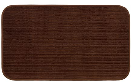 Gözze - Rutschfester Weicher Badeteppich, 100% Polyester, 60 x 100 cm - Schokolade