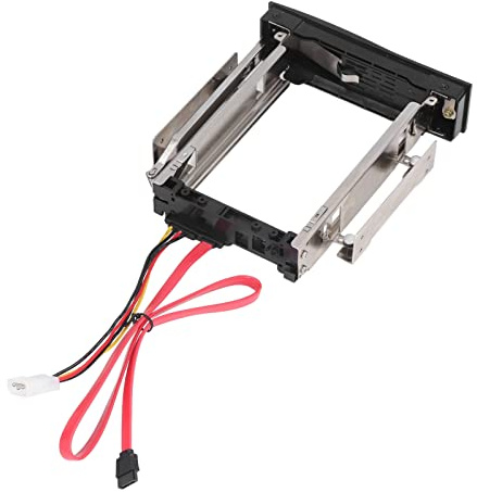 Hot Swap Rack, Internal SATA Hard Drive Adapter Stainless Steel Support SATA II Hot Swap 3Gbps 5.25 Trayless Mobile Rack for 3.5in HDD