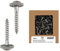 HELPMATE Vis de ferblantier 4,5x35mm, 50 pièces, DIN 7995, acier inoxydable A2, PZ2, vis de couvreur, tête bombée, avec rondelle plate et rondelle d'étanchéité EPDM, argent, 4,5 x 35 mm