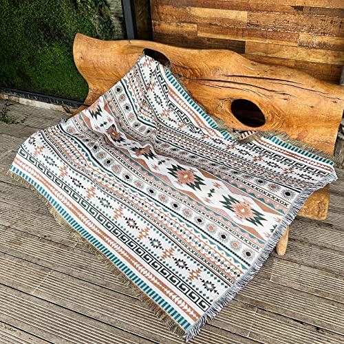 iyoimono Boho Decke Sofaüberwurfdecke 130x160cm, Geometrisch Wohndecke Strick Quaste Kuscheldecke Sofadecke Couch Decken Picknick Camping Decken Für Bett Couch Und Sessel Tische