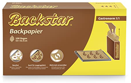 Carta da forno Backstar 100 fogli, Gastronorm 1/1, 53 x 32,5 cm