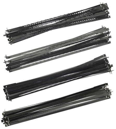 YullSorom 5-Inch Scroll Saw Blade Pin End Replacement 48Pack for Wood, High Carbon Steel(24TPI, 18TPI，15 TPI, 10TPI 12pcs Each)