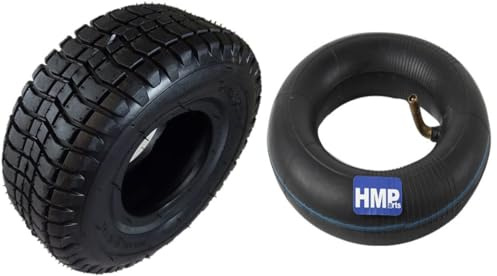 HMParts Pneu + Chambres à Air 9 x 3.50-4 Mini Quad Chariot 2-Takt Tondeuse avec Siège