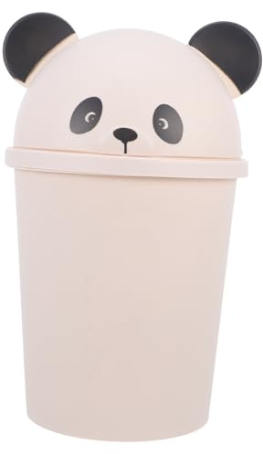 Ciieeo Panda Mülleimer mit Deckel 12l Kunststoff für Bad und Küche | Kartonartiges Design, Geruchsschutz, Große Kapazität, Multifunktionale Nutzung, 1 Stück