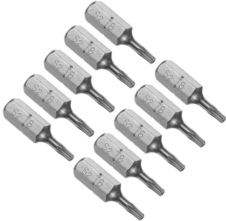 CoCud 10 Stück Torx Schraubendreher Bits 1/4 Sechskantschaft 25mm Lang T8 | Magnetische Schraubendreher Bit, für die Autowartung