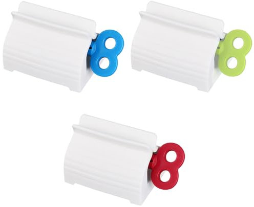 3 Pcs Plastic Toothpaste Tube Dispenser, Rolling Squeezer Stand for Toothpaste, Creams, and Lotions