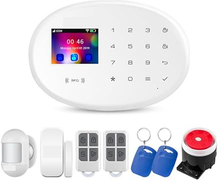 Sistema de Alarma para Casa, Kit De De Alarma De Casa Inteligente, 4G, GSM, De Seguridad De Alarma Inalámbrico, Control De Cámara IP, Marcación Automática, 8 Idiomas,para el hogar(1)
