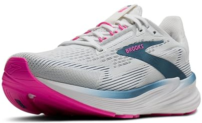 Brooks Women’s Revel 8 Neutral Running & Walking Shoe - White/Moonlight/Pink - 9.5 Medium