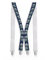 Zukunftsenkel Hosenträger mit Edelweiß-Muster, 3,5cm Breit, X-Form, Edelweiß 4 Starke Clips Herren Damen Skihose Arbeitshose Verstellbar, Elastisch Fasnacht H-Form (Blau)