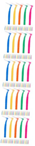 DEARMAMY 5 Sätze 5Er Set Interdentalbürsten Reise Handzahnbürste Multipack Gaps Interspace Compact Reach Zahnbürsten Weicher Abgewinkelter Interdentalreiniger 30 Stück * 5