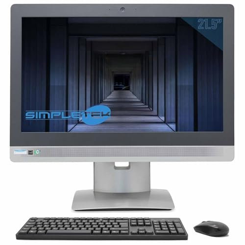 SIMPLETEK - All in One 21,5 i5 8GB 4TB Windows 11 Pro | DVD-RW | Kabelloses Tastatur- und Maus-Kit | Kompatibel mit VESA (Generalüberholt)