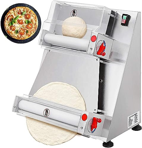 XNZJHPP Commercial Dough Roller Sheeter 15inch Electric Pizza Dough Roller Machine 370W Automatically Suitable for Noodle Pizza Bread and Pasta Maker Equipment