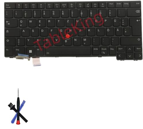 Table-King Clavier de rechange pour Lenovo Thinkpad T14 GEN3 GEN4 P14S L14 GEN3 GEN4 Allemand (rétroéclairé)