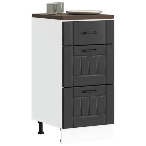 Frdhee Buffet De Salle à Manger,Panneau de Lave-Vaisselle Noir 60x1,5x67 cm pour Cuisines, Les Salles à Manger