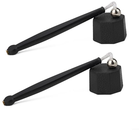Besttoolifes Pool- und Snooker-Queues, achteckig, Kunststoff, federleicht, Slipin-Stil für Tasche oder Tisch, schwarzer Queue-Billard-Kreidehalter, 2 Stück