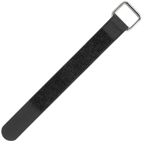 Lumonic 10 Pezzo Fascette in Hook + Loop nero | 300x20mm | incrociato | Robusto occhiello in metallo, hook + look per cavi riutilizzabile più volte | Semplice gestione e organizzazione dei cavi